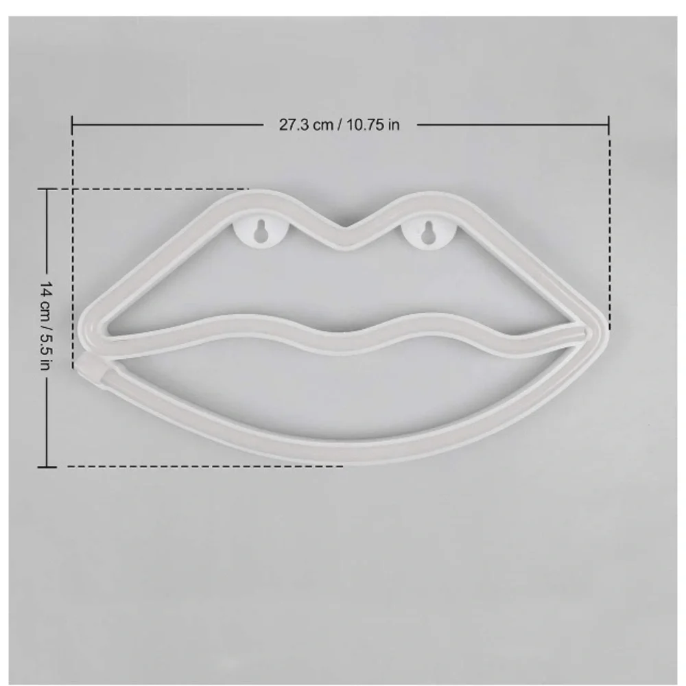 Pink Lip Shaped Neon Signs